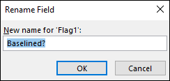 Figure 4: Rename Field dialog