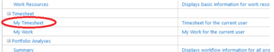 Figure 2: Edit the "My Timesheet" view